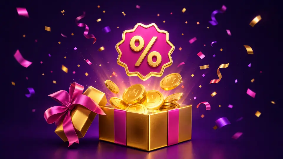 Ilustrasi kotak hadiah promosi
